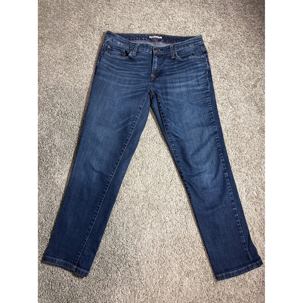Tommy Hilfiger Madison Straight Leg Jeans Dark Wash‎ Blue Denim Women Size 6